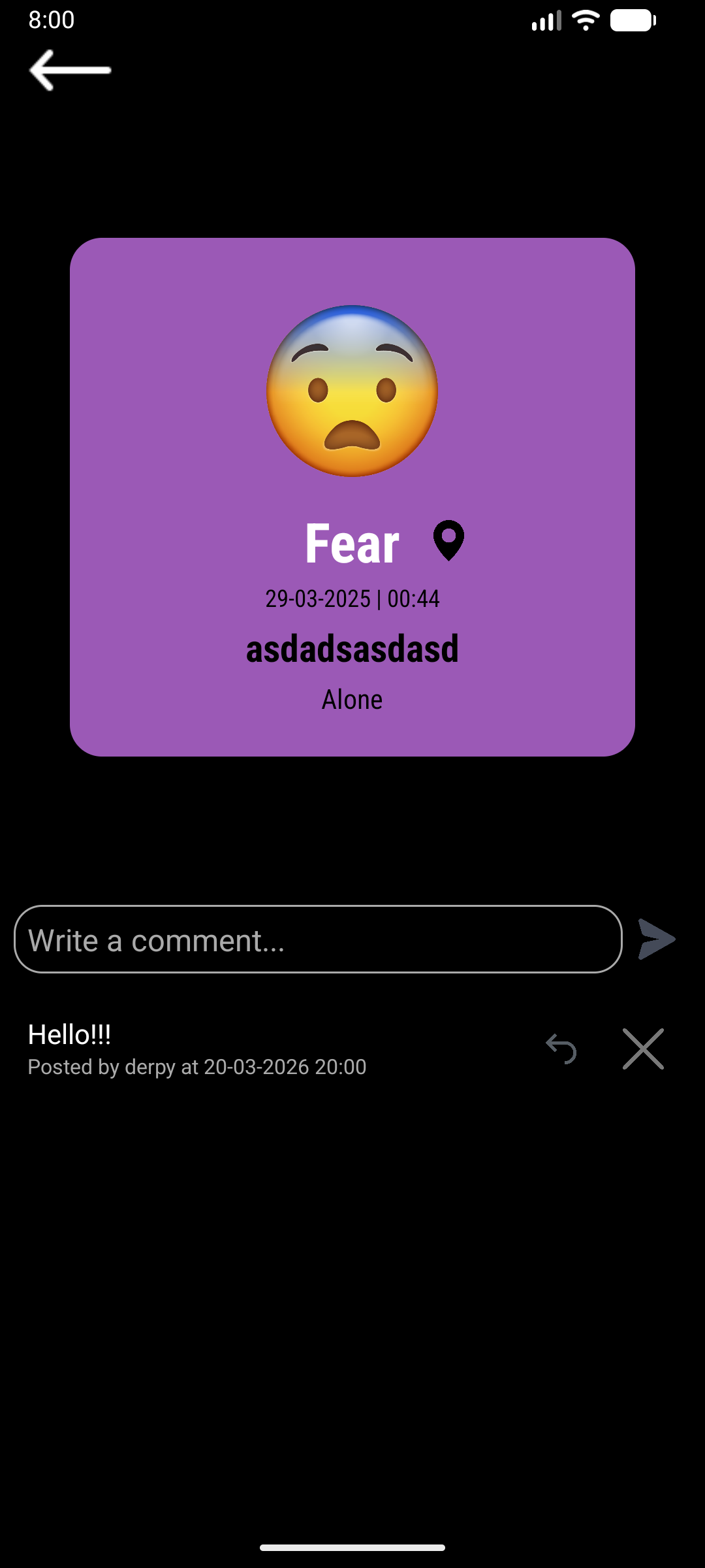 Android Mood App screenshot 5