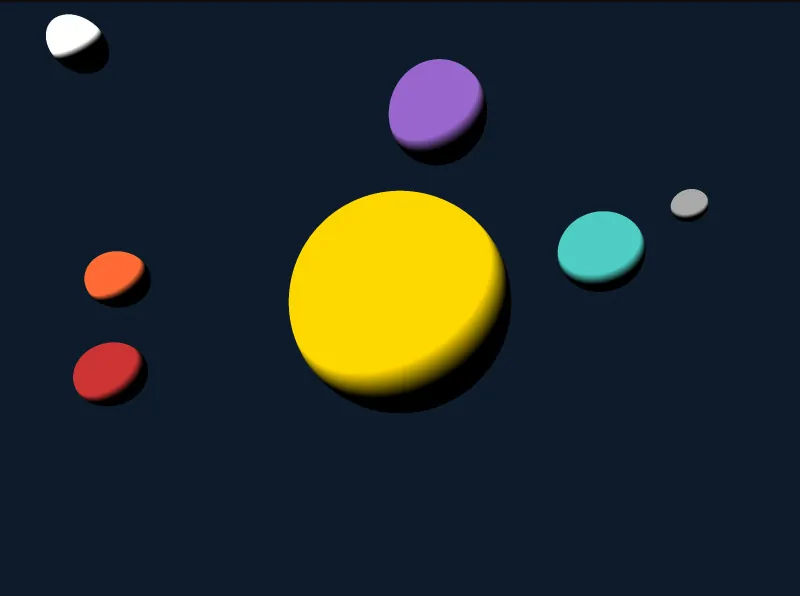 A composed multi-sphere scene, written out as a PPM file