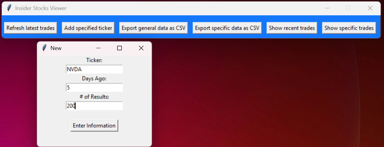 Stock Tracker export